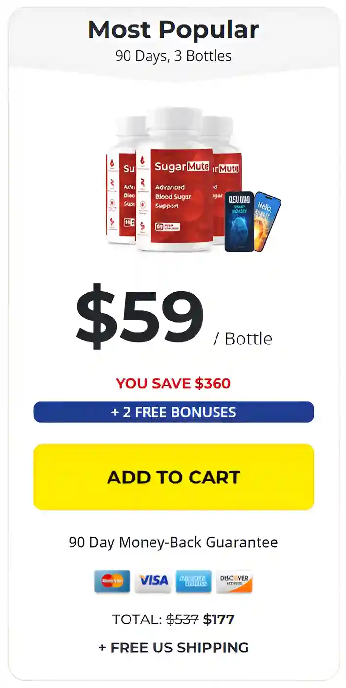 SugarMute 3 bottles pricing