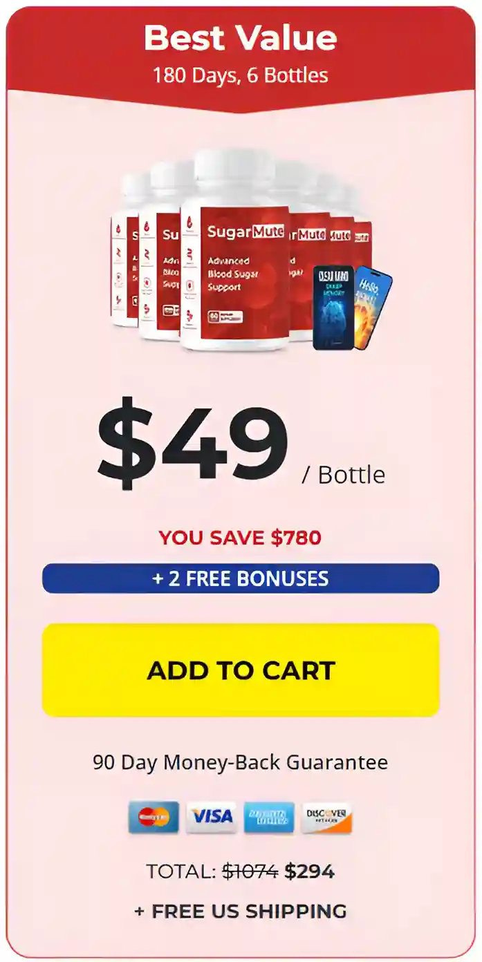 SugarMute 6 bottles pricing